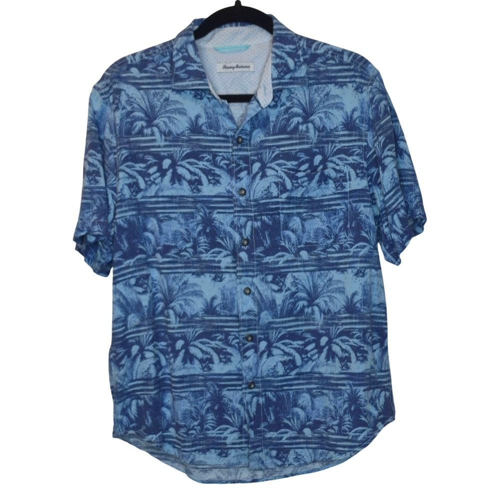 Tommy Bahama Primo Palms Hawaiian Short Sleeve Button Down‎ Camp Shirt Coastal M